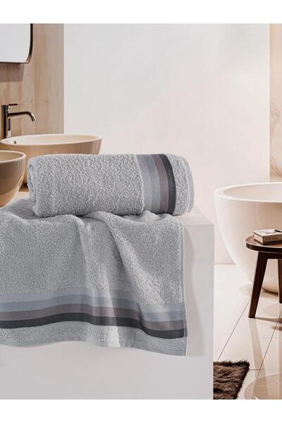 MODALİN طقم مناشف بولو 100% قطن مكون من قطعتين - 50×90، 70×140