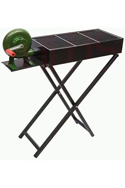 Cady One Grill Stand with Manual Air Blower Black/Green 80x30x75cm