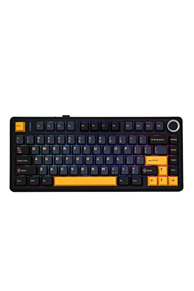 Aula F75 Siyah LEOBOG Icevein Switch RGB Kablosuz Hotswap Mekanik Gaming Klavye