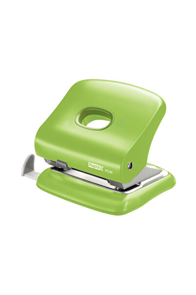 Rapid Perforator din plastic FC30, 30 de coli, cutie verde deschis