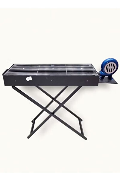 Cady One Portable Charcoal BBQ Grill Black with Manual Air Blower