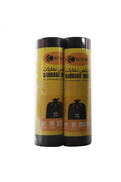 Kovar لفة قمامة، كيس قمامة شديد التحمل، سعة 57 جالون، 15 ورقة، كيس قمامة كبير...