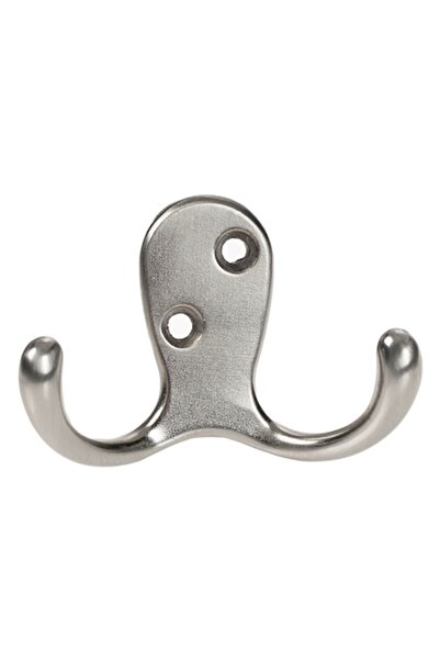 SHOPIENS Cuier metalic cu șuruburi Shopiens® argintiu, 4,5x7x2,5 cm