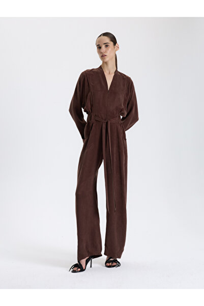 BAQA Brown Jumpsuit with Belt Detail