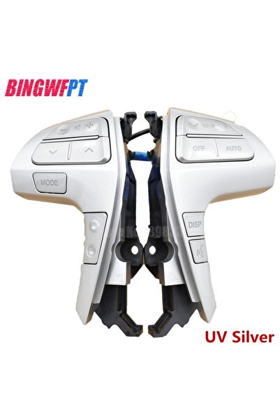 Choice3 مفتاح تحكم متعدد الوظائف فضي اللون لعجلة القيادة، مناسب لسيارات تويوت...