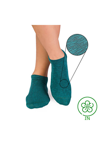 Pirin Hill Sosete scurte din in si bumbac LINEN SNEAKER SOCKS Albastru petrol