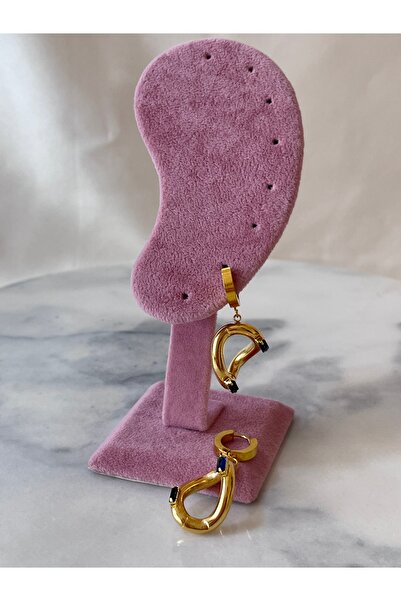 H&T acsessories حلق دائري ذهبي من الفولاذ المقاوم للصدأ عالي الجودة 316L