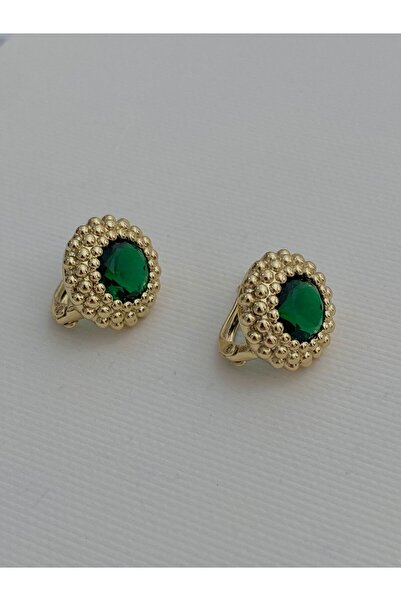 BLANC JEWELRY Xuping Zümrüt Çelik Küpe