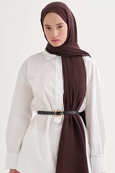 carell Monogram Pattern Liora Cotton Shawl Plum