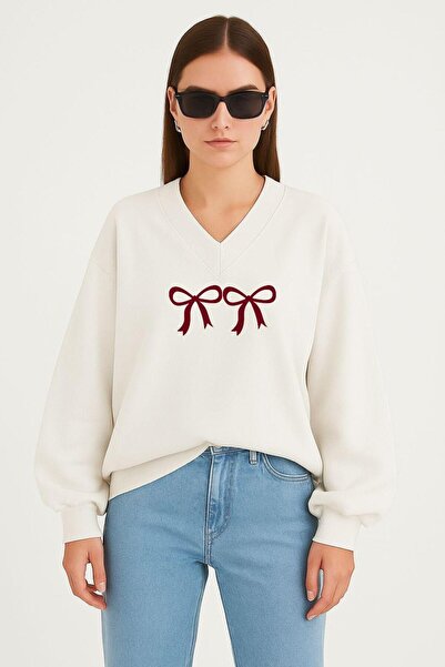 DM DOLCE MORE SWEATSHIRT UNISEX CU DECOLTEU IN V CU IMPRIMARE KUREDELA