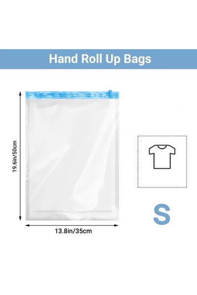 Choice 1 عبوة من 12 حقيبة تخزين للسفر قابلة للطي وموفرة للمساحة، مقاس 35 × 50...