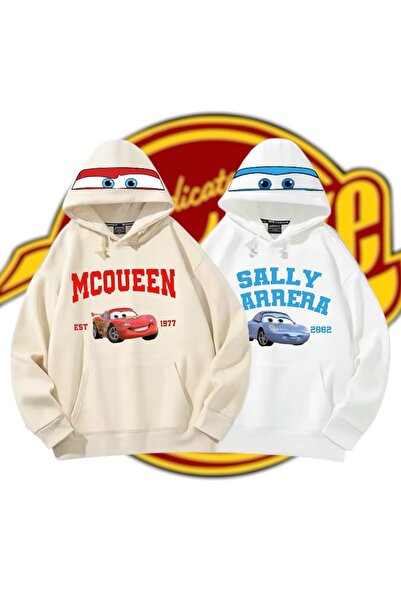 Vordevia Hanorac din bumbac cu glugă cu 3 fire Dear Lover