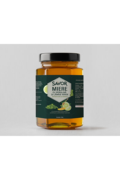 SAVOR Miere cu Spirulină și Lămâie Verde – Detoxificare și Energie
