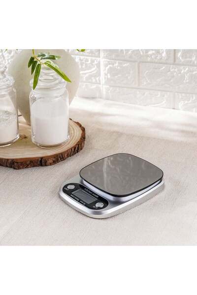 Danube Home Chef's Delight Digital Kitchen Scale – 5Kg Capacity, Compact Stainless Steel Design