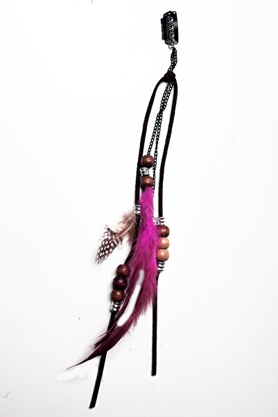 New Obsessions Lanț de păr boem cu pene Rasta