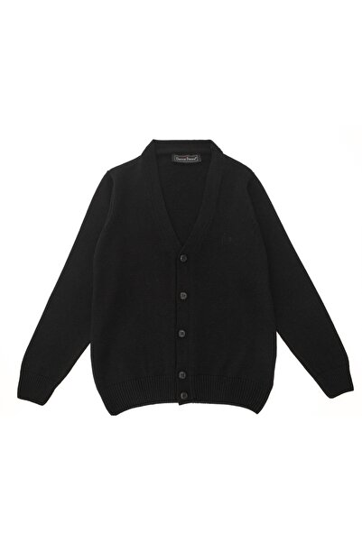 Doctor junior Erkek Çocuk Düğmeli Siyah Okul Hırkası