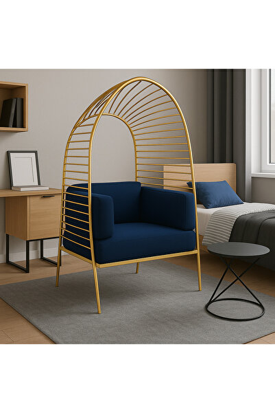 SCY Vivanco Modern Berjer Koltuk KREM-SİYAH-LACİVERT-PEMBE-GOLD