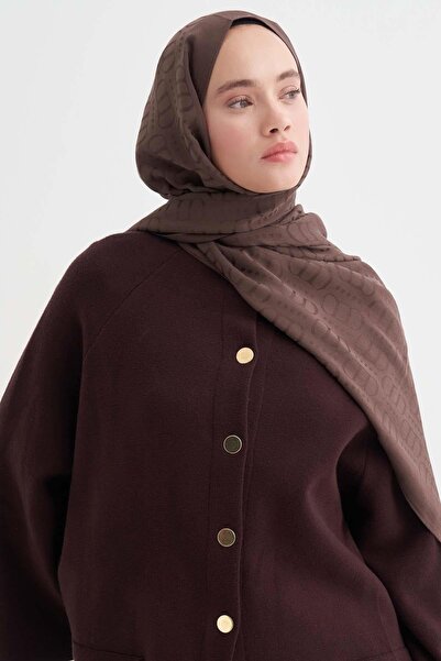 carell Luxe Desen Liora Cotton Shawl Milky Coffee