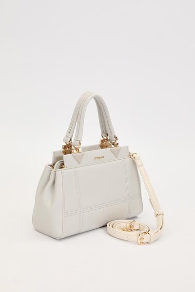 Levidor A.Grey Stripe Stitching Model Handbag