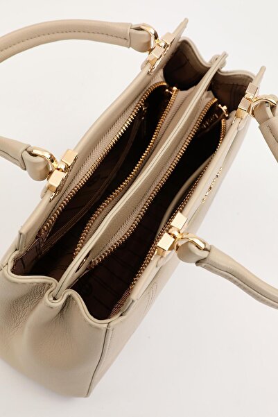 Levidor Gray Stripe Stitching Model Handbag