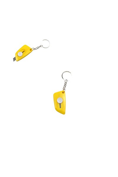 Nerox Sarı Minik Maket Bıçağı Anahtarlık (1 ADET) (EBAT: 5,5 cm x 2,9 cm, Bıç...
