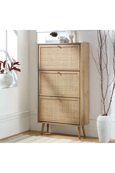 AYKOL MOBİLYA İskandinav Tarzı Mdf Düşer Kapak Ayakkabılık Ayakkabı Dolabı