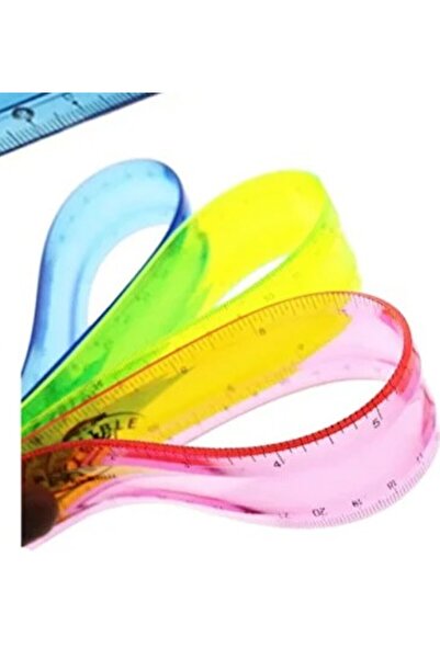 Limmy Pink Flexible Plastic Ruler Flexy Ruler Unbreakable Ruler 30 cm - 1 Piece