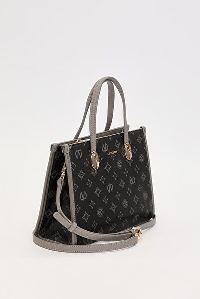 Levidor Geantă de mână albastră LVD cu imprimeu