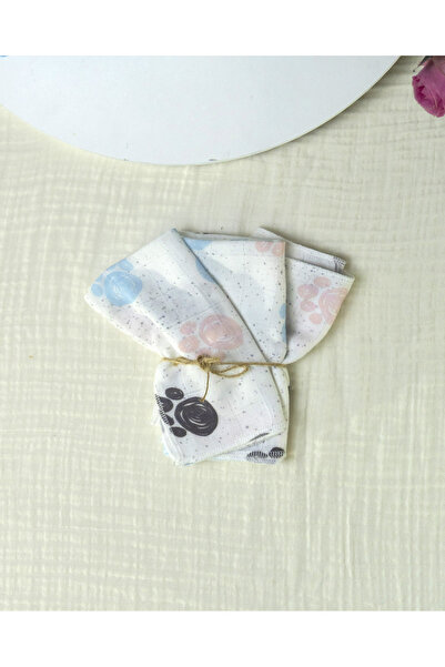 Mimiko Men's Muslin Baby Mouth Wipes Set of 3 / Organic 100% Cotton Gots Cert...