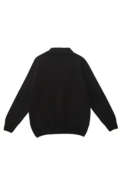 Doctor junior Erkek Çocuk Düğmeli Siyah Okul Hırkası