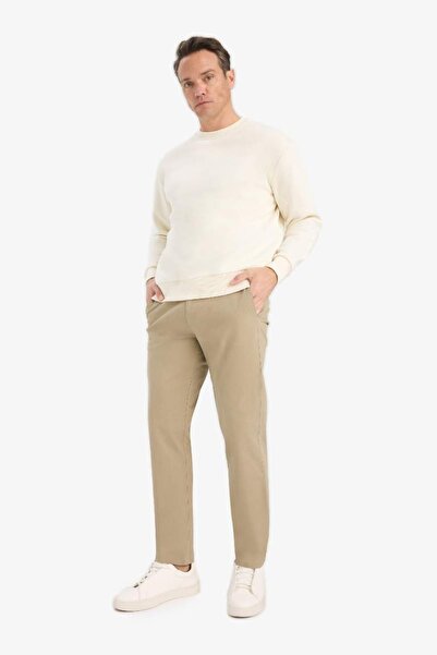 DeFacto Men's Sweat T5139Az/Er140 Ecru