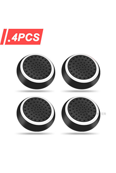 Choice Black 4Pcs Silicone Gel Thumb Grips Cover For Sony PS5/PS3/PS4 For XBOX One Series X S/Xbox360 Contr