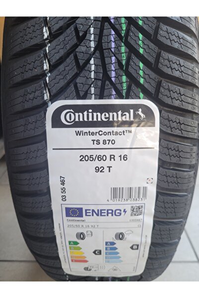 Continental 205/60R16 Winter Contact TS870 92T Set Olarak (4 ADET) 2025 Üretim*