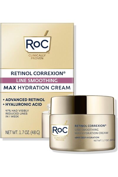 Roc Retinol Correxion Max Daily Hydration Cream with Hyaluronic Acid, Oil-Free, 1.7 oz