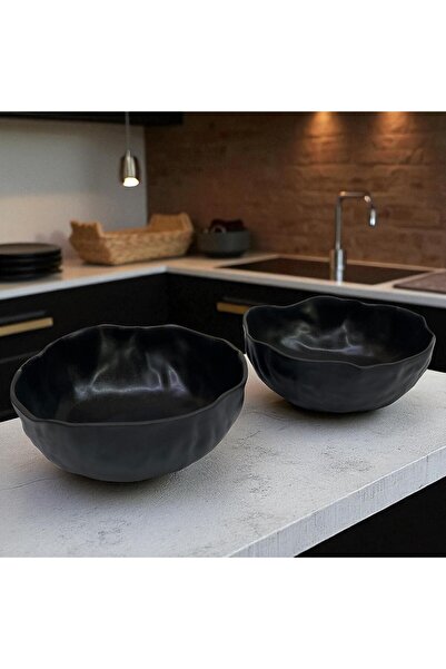 İREA PORSELEN Wood 14cm Porcelain Deep Bowl