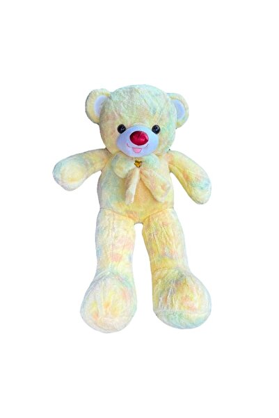 velve Ursulet de plus Noble, cu papion, Inaltime 74 cm, Galben