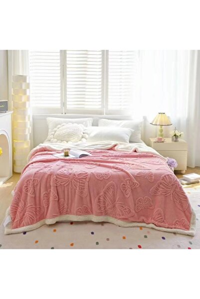 OEM Κουβέρτα Cocolino με βελούδινη πίσω πλευρά για διπλό κρεβάτι, ανάγλυφο μο...