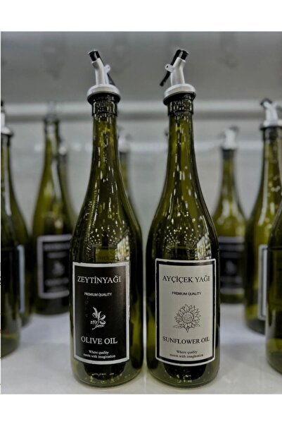 Yumuk Shop 2 Li Amber Series Glass Bottle for Olive Oil and Liquid Oil with Leak-Proof Lid