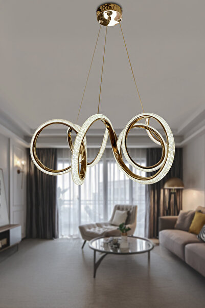 DEKORLİVE Kıvrım Akrilik Modern Sarkıt Led Avize