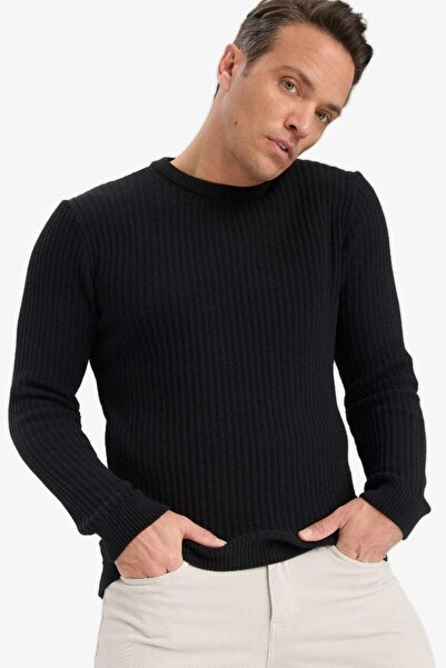 DeFacto Men's Sweater E0811Ax/Bk27 Black