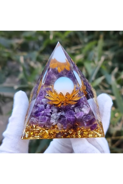 Choice قطعة واحدة من حجر الأوبال الجمشتي على شكل زهرة اللوتس البيضاء من أوبال...