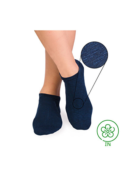 Pirin Hill Sosete scurte din in si bumbac LINEN SNEAKER SOCKS Albastru inchis