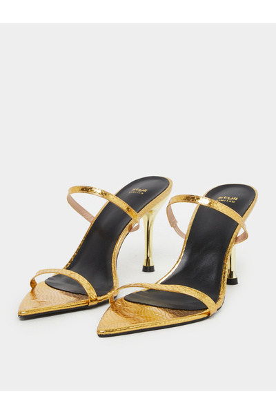 Styli Stiletto Heel Slip-On Sandals