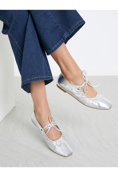 Styli Women Silver Ballet Shoes