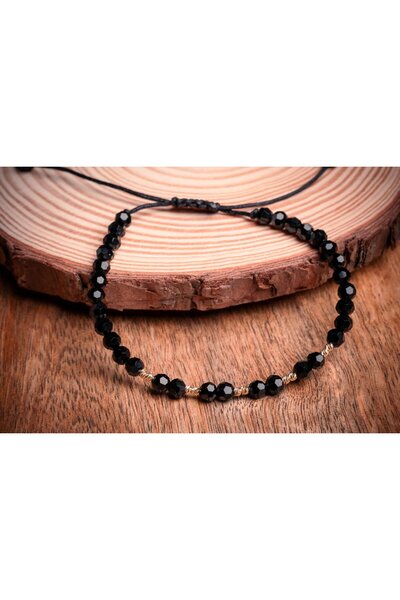 OEM Brățară cu cristale rotunde și bilute din aur 14k - Reglabila