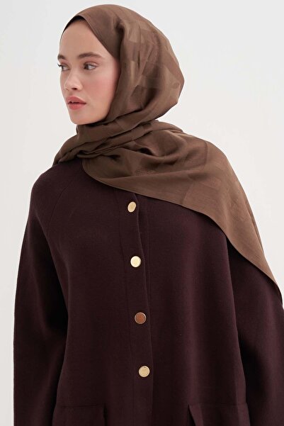 carell Geometric Pattern Liora Cotton Shawl Mocha
