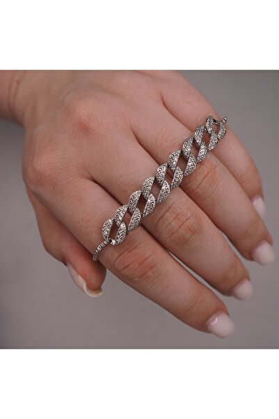 HAVANA JEWELLERY Brățară DESIRE CODE – Lanț Elegant cu Cristale și Placaj din Argint 925
