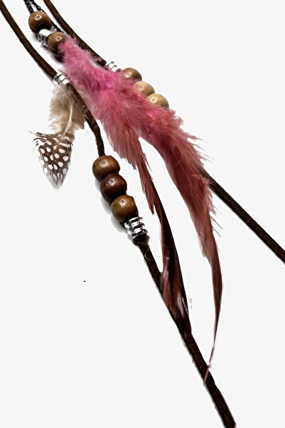 New Obsessions Lanț de păr boem cu pene Rasta