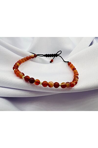 OEM Brățară cu agate și 5 bilute din aur 14K - Reglabila