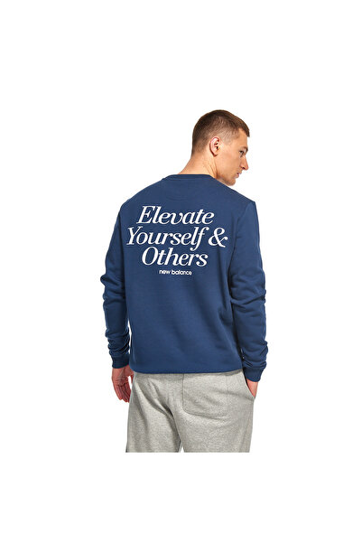 New Balance Lifestyle Erkek Bej Günlük Stil Sweatshirt MNC3328-IND